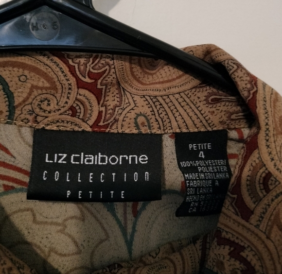 Vintage Liz Claiborne Paisley Patterned Women's Shirt - Picture 2 of 6